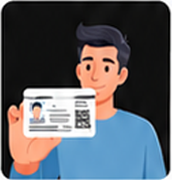 Exemple de selfie avec document bien cadr&eacute;